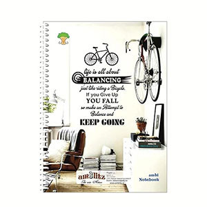 Spiral Notebook | Unruled | 400 Pages | 70GSM Thick Paper | Size A4 (21 X 29.7 CM)