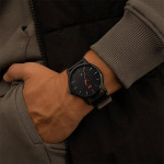 MVMTH Classical Leather Watch In Black (Digital)